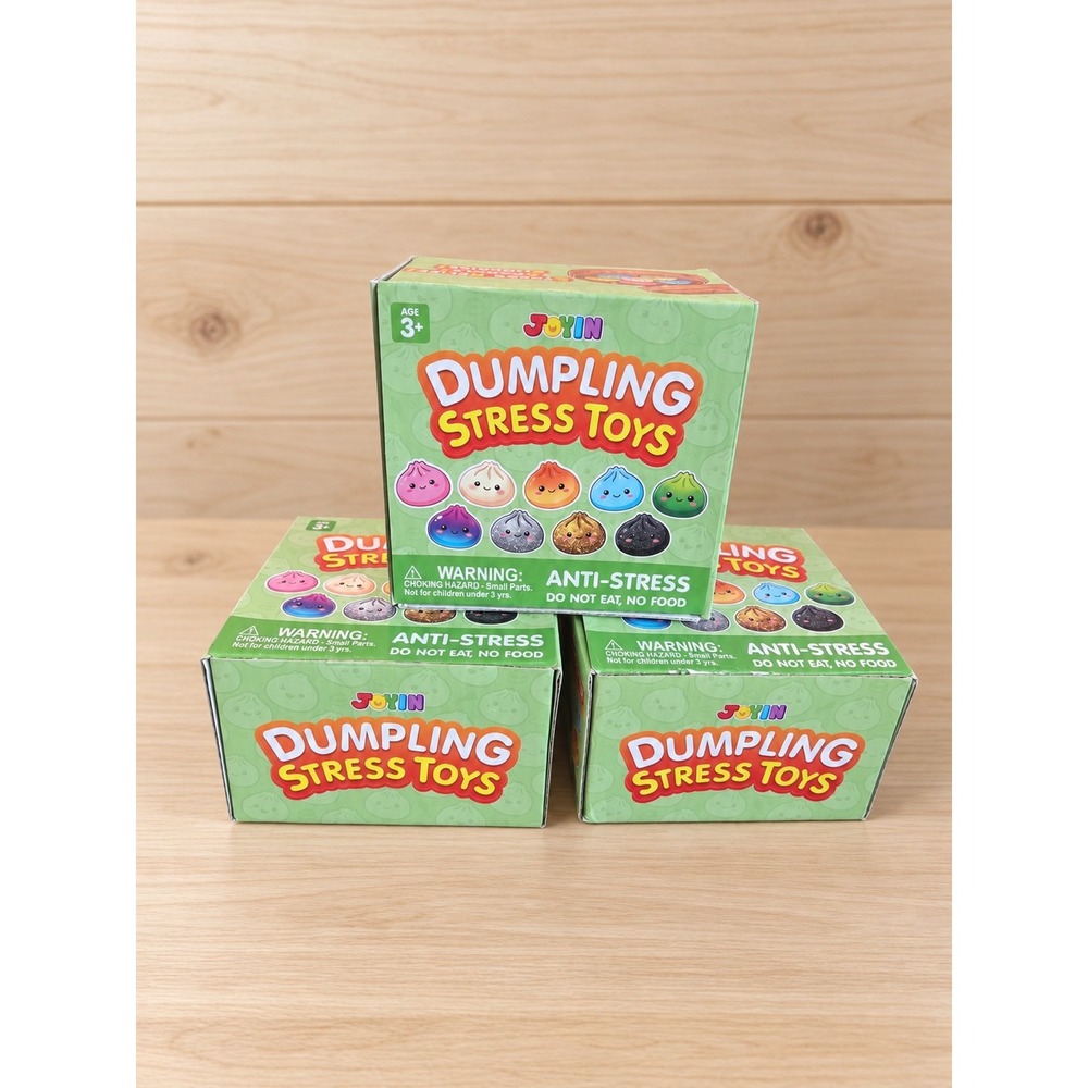 Joyin Dumpling Stress Toys Set of 3 Mystery Blind Box Fidget Squishy Sensory Toy